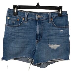 Levi's Women's Distressed Denim High‎ Rise Shorts Size 29